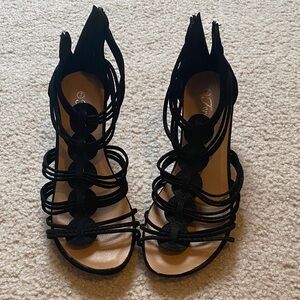 Black Strappy Sandals
